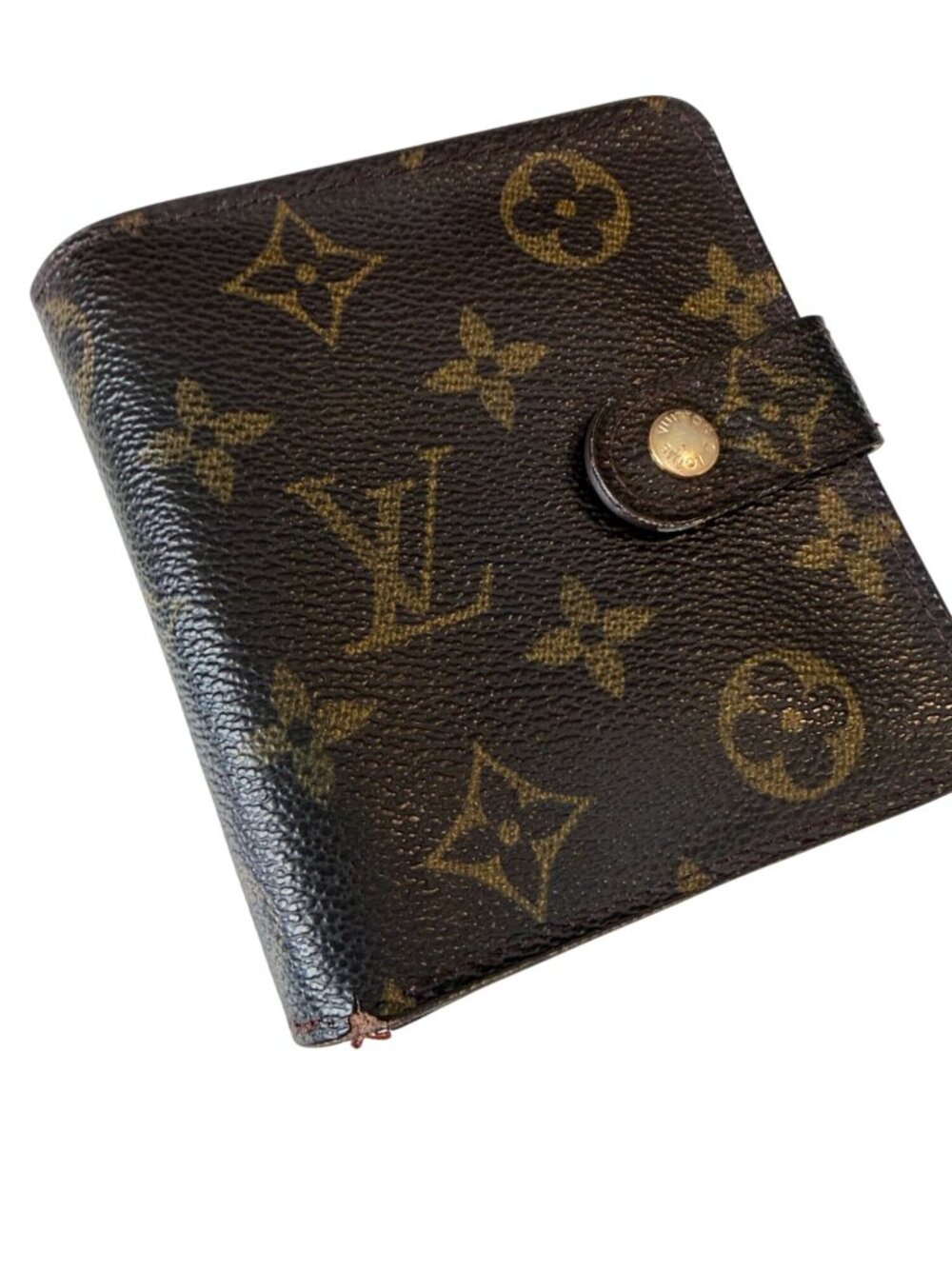 Louis Vuitton Monogram Snap Closure Zip Coin Pocket Bifold Wallet M10050